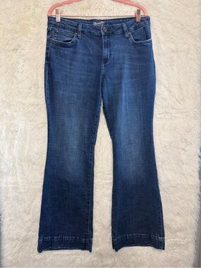Wrangler Womens Retro High Rise Wide Leg Flare Jeans 13x32 Medium Wash Trouser